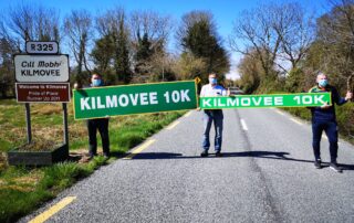 Members of Kilmovee 10k Committee - At a safe distance.